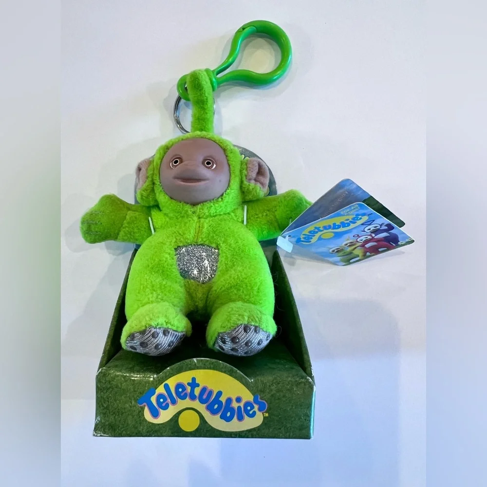 Dipsy Green Teletubbies Clip-on Vintage Collectible in original packaging & tags